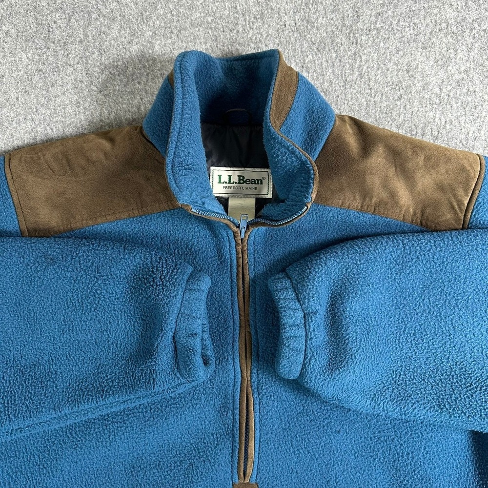 Vintage LL Bean Sherpa Fleece 1/2 Zip Freeport‎ Maine Made In USA Mens Large